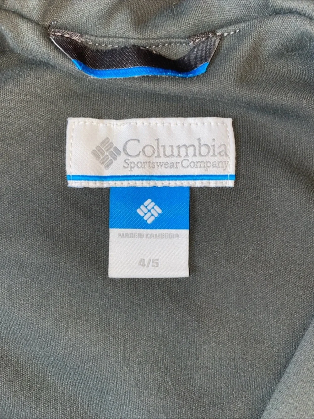 Columbia Jacket Youth 4/5 Orange Gray Omni-Dry Hooded Fleece Lined Windbreaker
